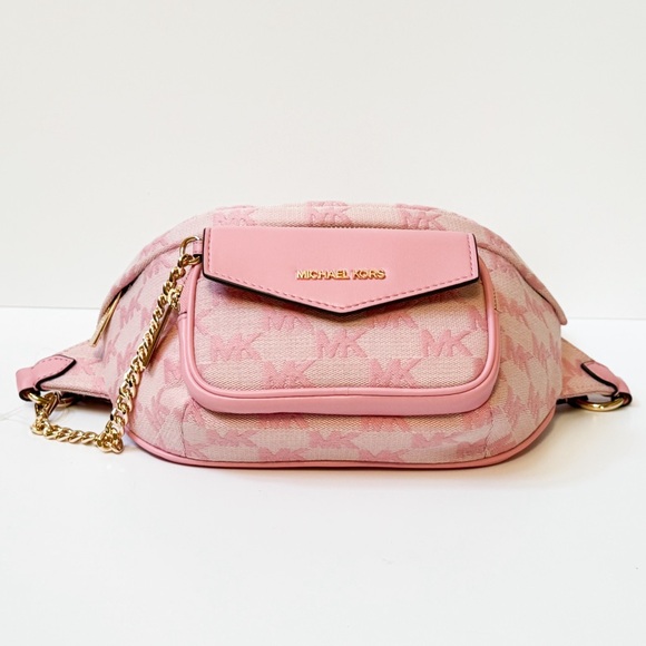 Michael Kors Maisie Large Waist Fanny Belt Pack Crossbody Bag MK Carnation - Picture 9 of 15